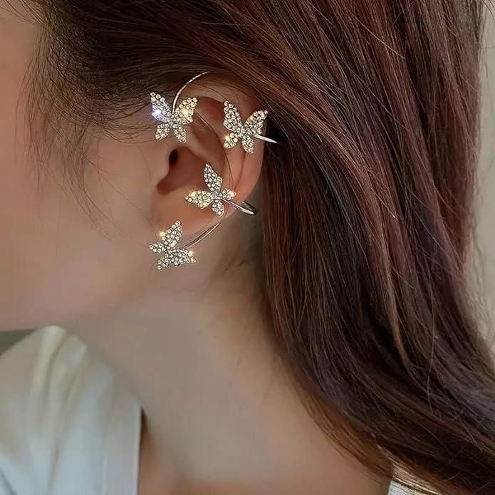 Butterfly Kisses Cuff Earrings