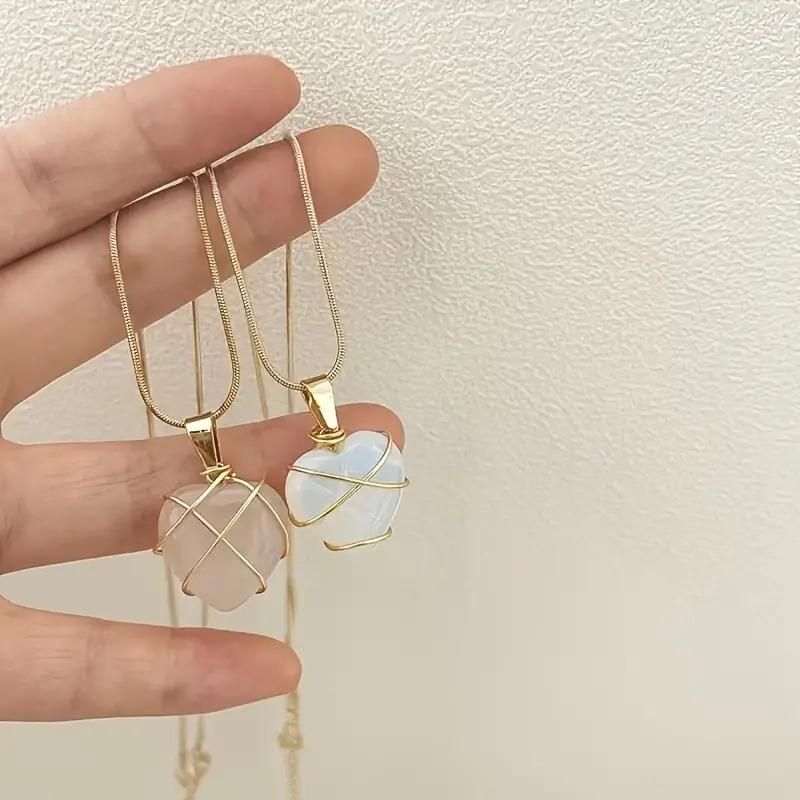 Wrapped in Love Crystal Stone Necklace