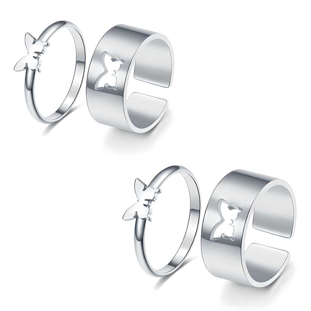 Papillon Pair Couple Rings