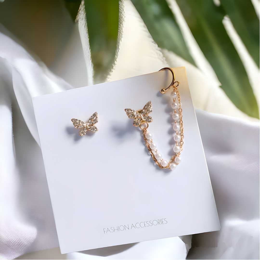 Whimsy Wings Pearl Earrings
