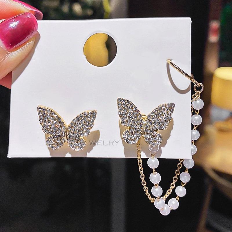 Whimsy Wings Pearl Earrings