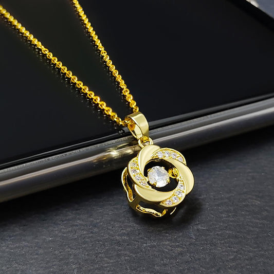 Opaline Charm Diamond Pendant With Chain