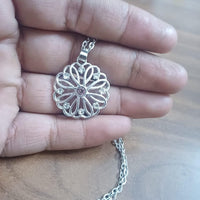 Silver Birthstone Pendant With chain Pack of 1