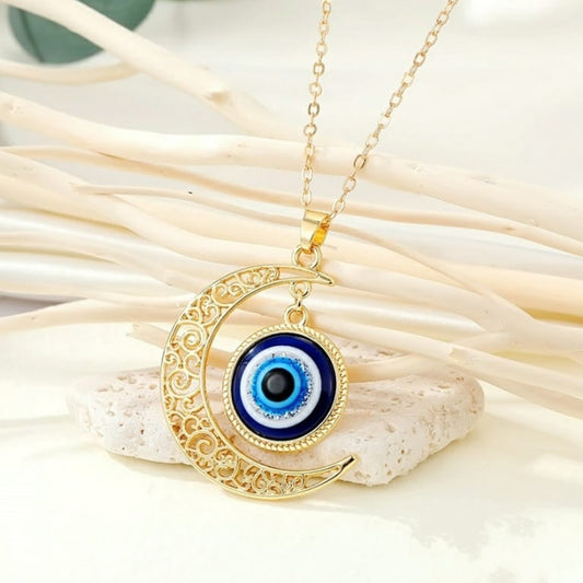 Gold Evil Eye Necklace