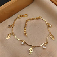 Leaf & Luster Gold Plated Bracelet
