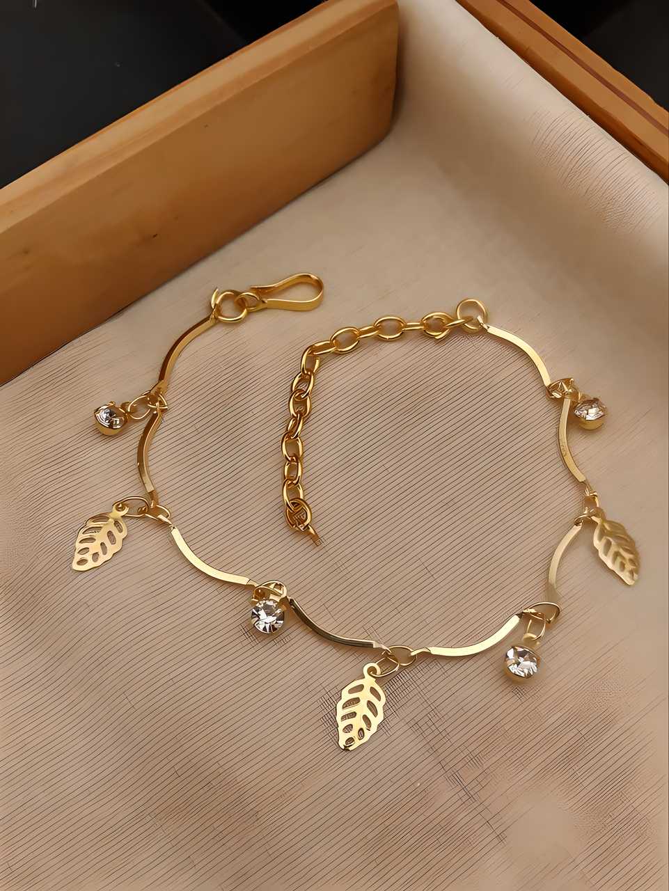 Leaf & Luster Gold Plated Bracelet