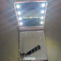 Small portable Folding Makeup Mirror with led Lights