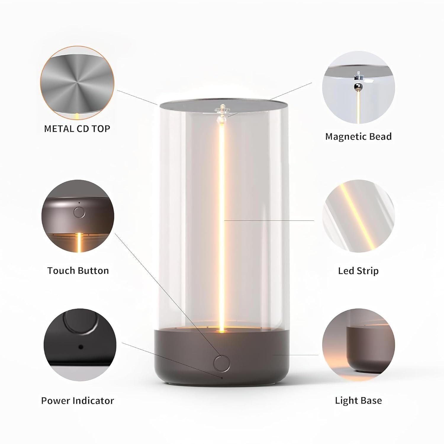 Magnetic lamp light