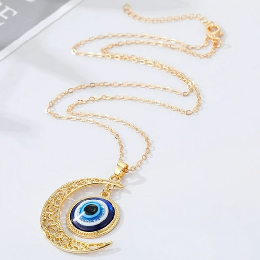 Gold Evil Eye Necklace