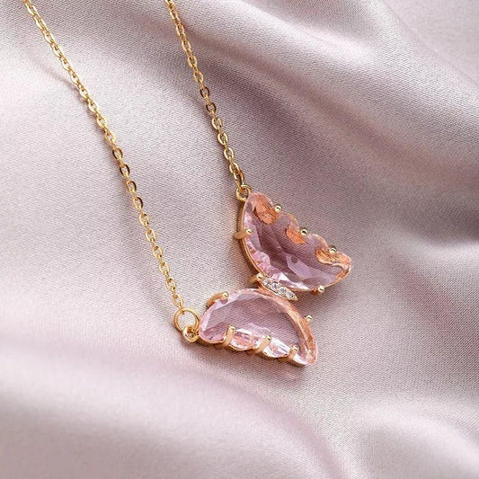 Blushing Butterfly Necklace
