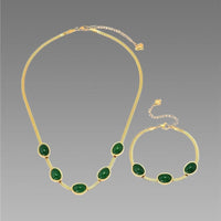 Timeless Jade Necklace With Bracelet