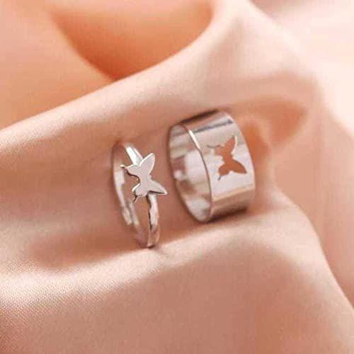 Papillon Pair Couple Rings