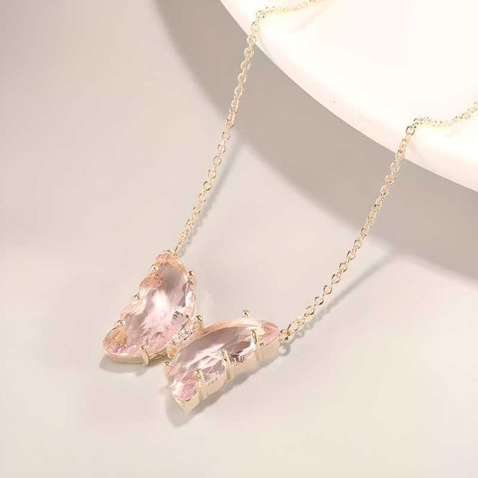 Blushing Butterfly Necklace